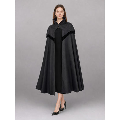 Black Costume Cloak with High Collar lifestyle