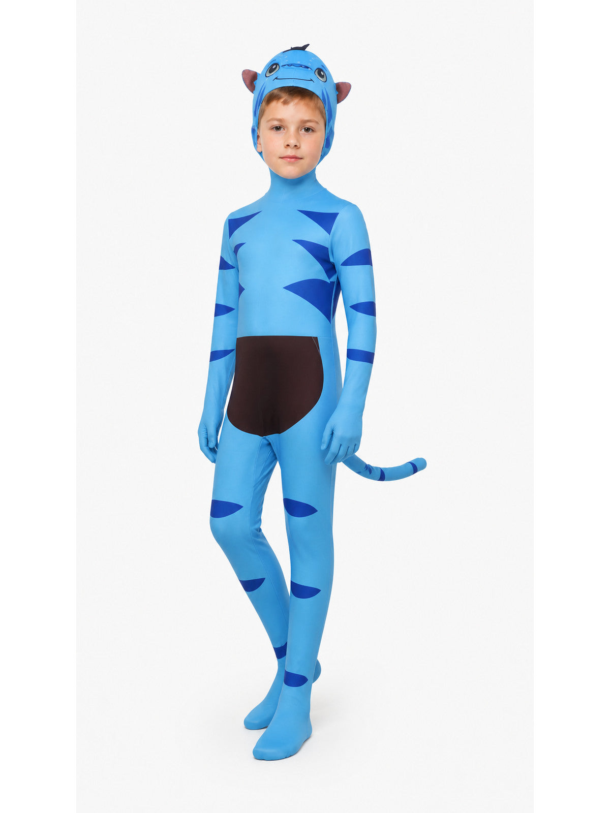 Avatar Costume with Tail and Mask, Sizes 110-190