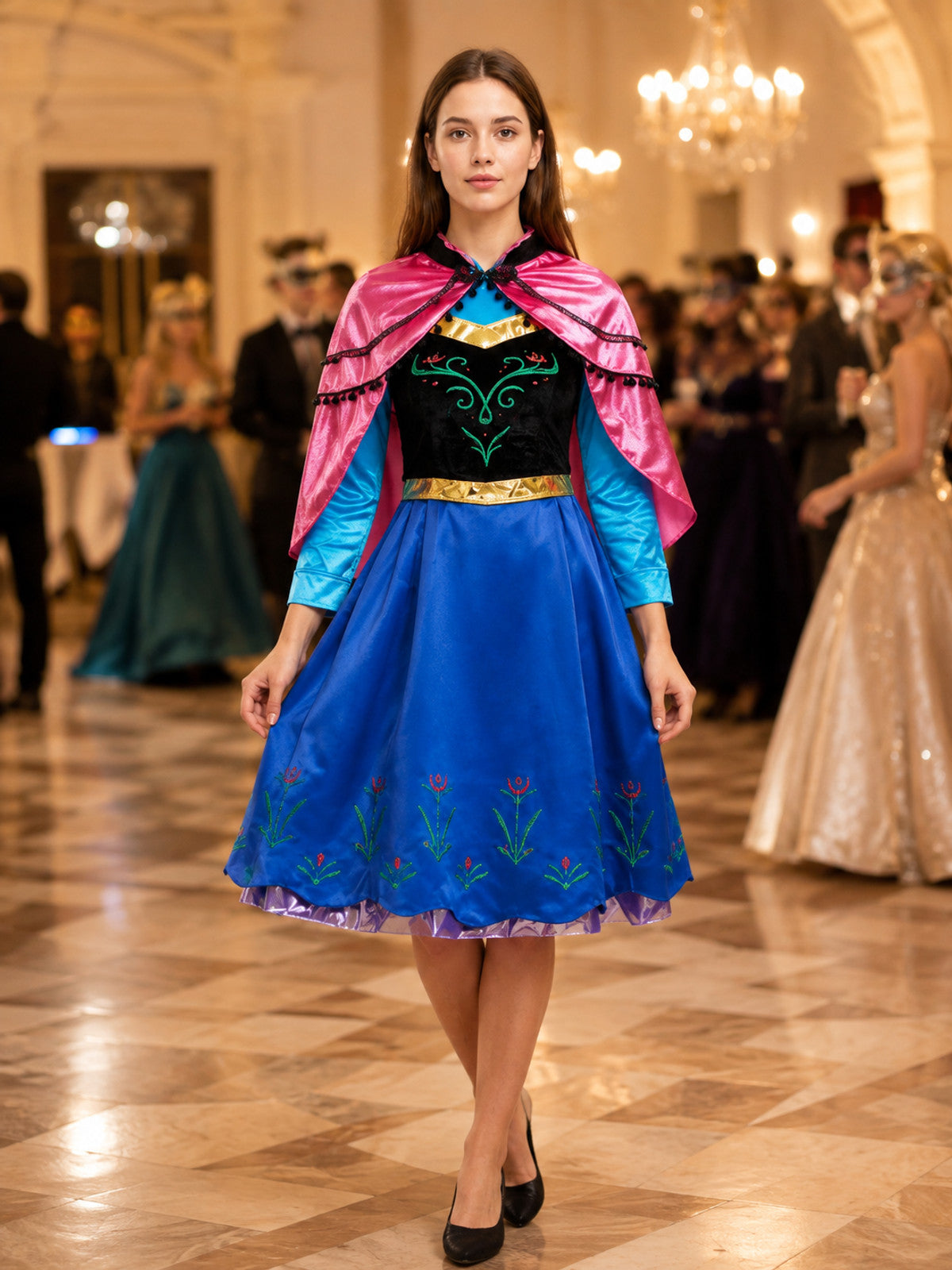 Costume with Dress and Pink Cape lifestyle view