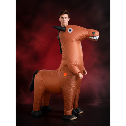 Orange Inflatable Dinosaur Costume, Spiked Full Body Halloween Party Outfit main product view