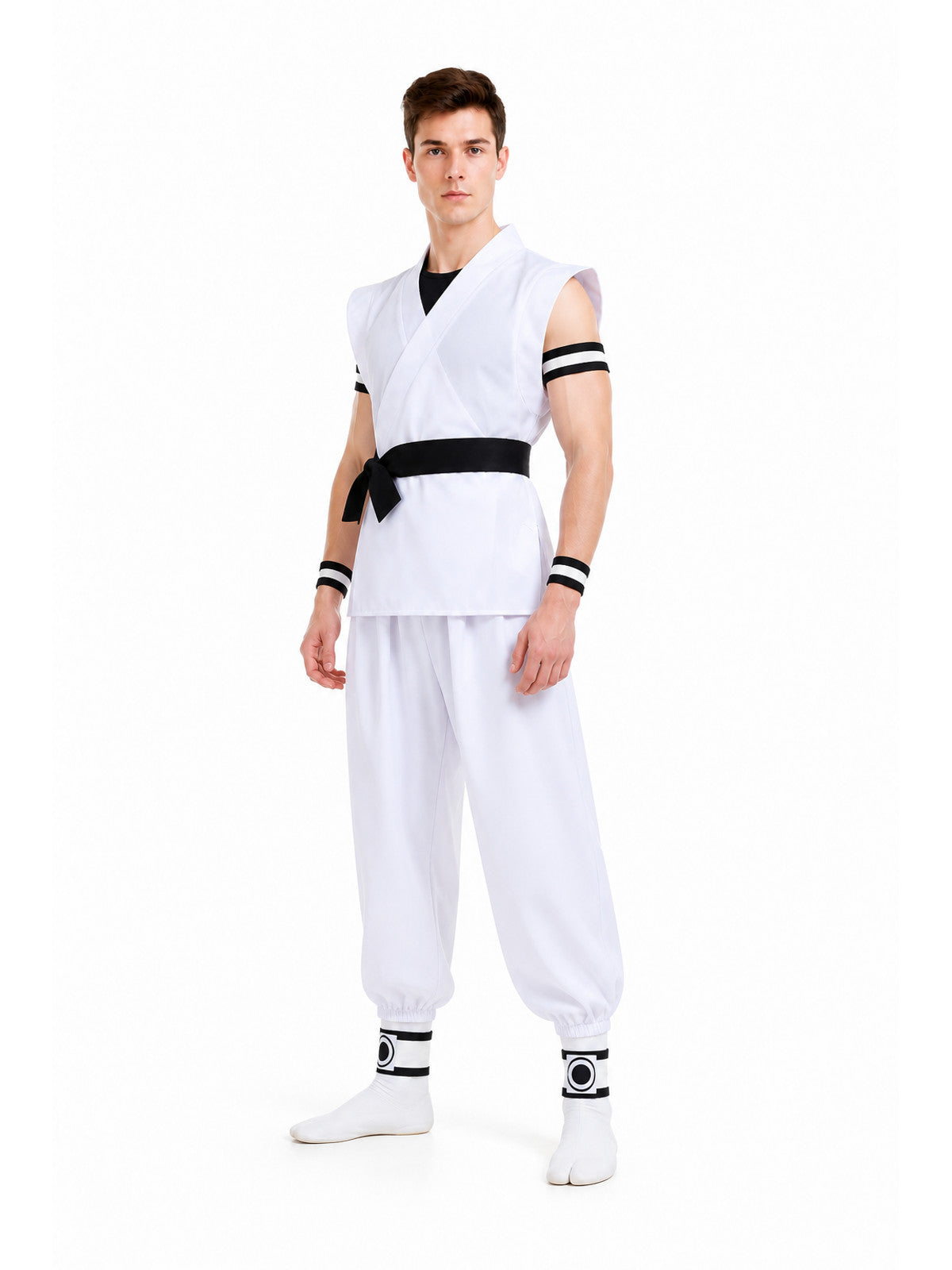 White Sukuna Cosplay Costume with Accessories