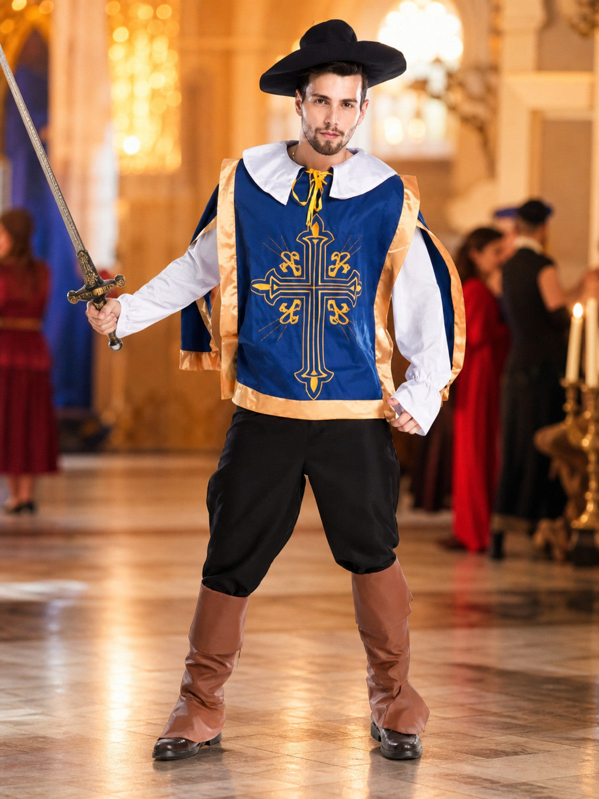 Pirate Costume with Hat for Halloween and Cosplay lifestyle view