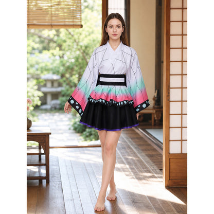 Kimono-Style Cosplay Dress with Wide Sleeves lifestyle view