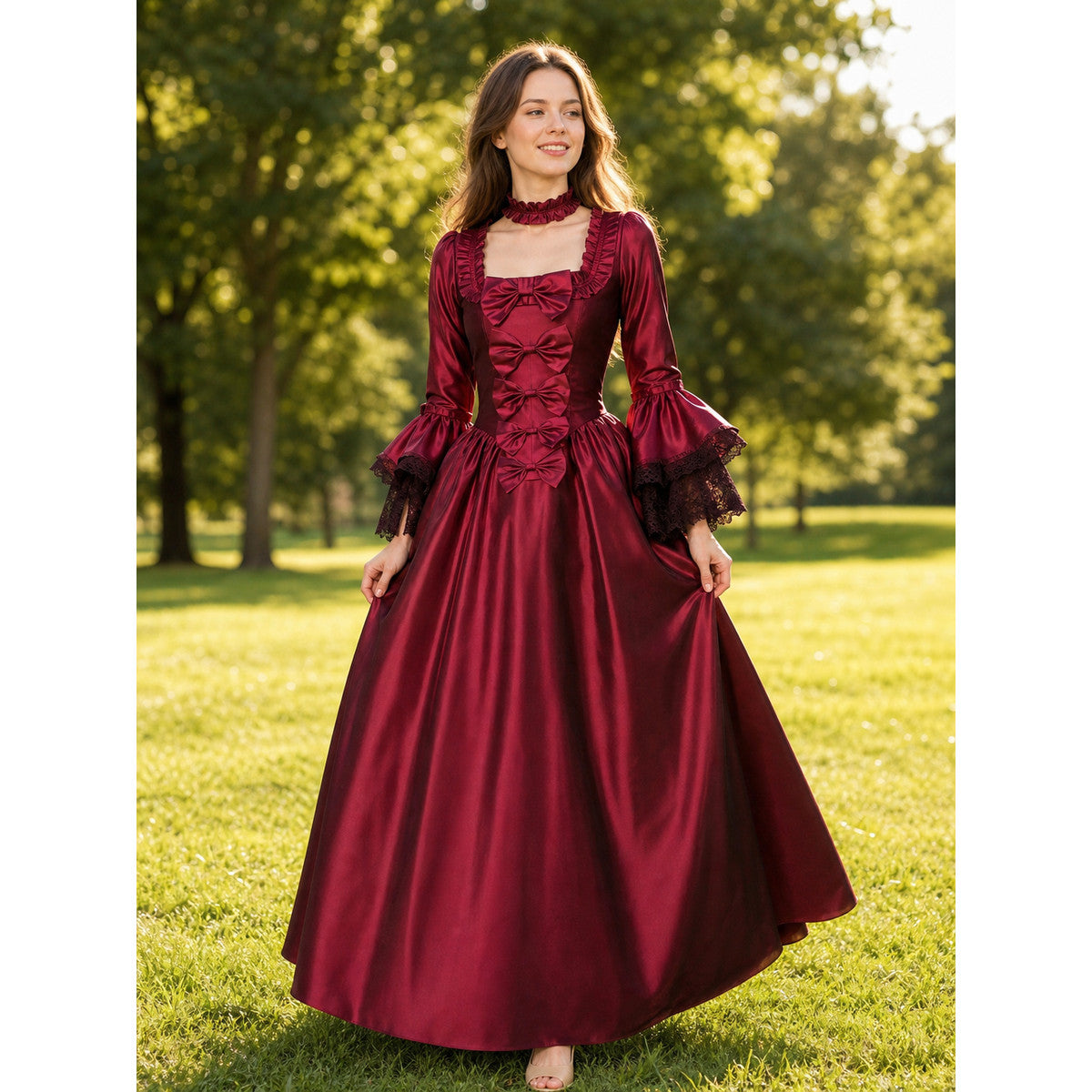 Gothic Floor-Length Dress for Costume Parties lifestyle