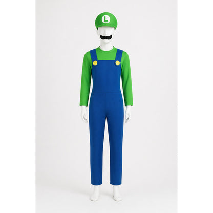 Mario Cosplay Costume with Hat and Mustache lifestyle