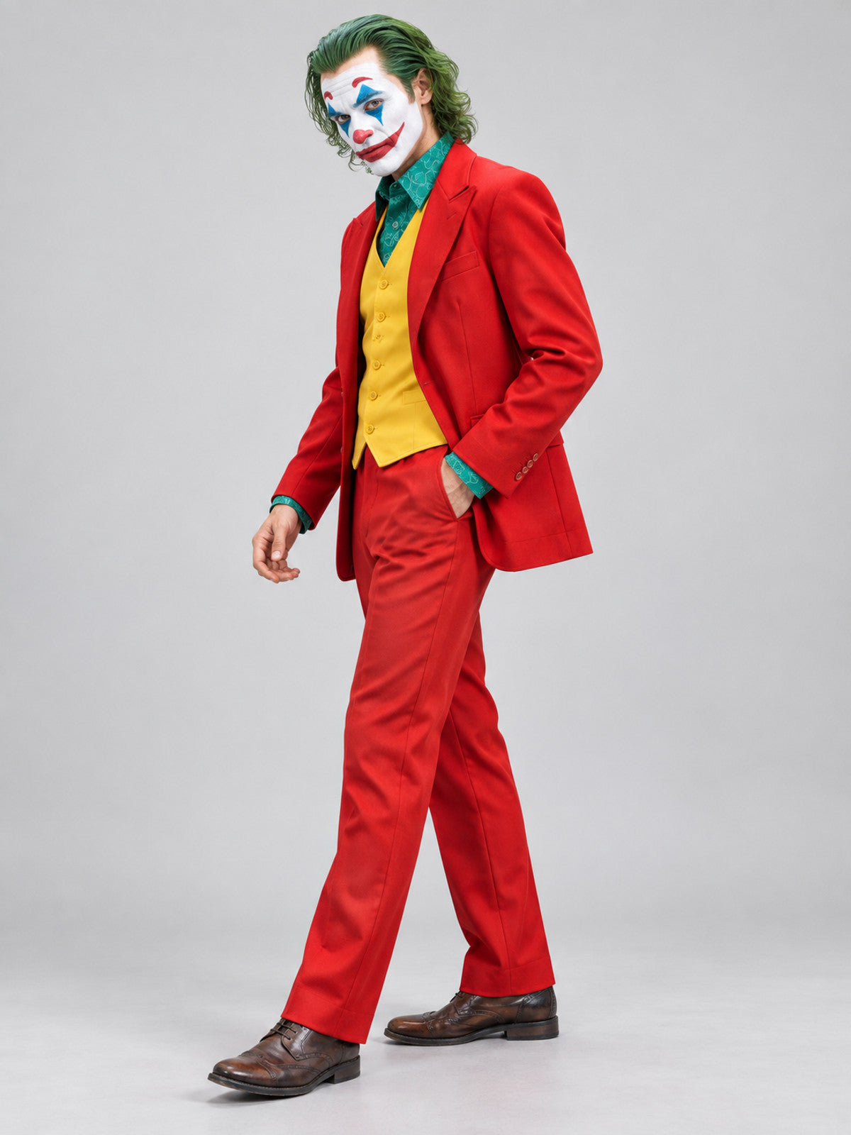Clown Costume for Cosplay, 5 Pieces, Mask