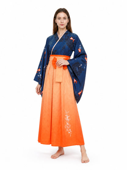 Amelia Watson Orange Fish Cosplay Kimono
