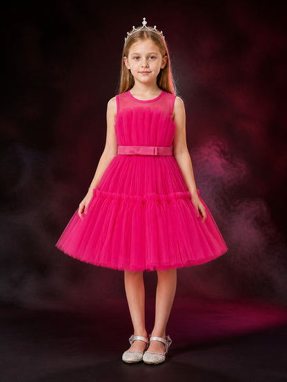 Girls' Princess Tutu Dress, Sleeveless Layered Mesh Performance Outfit main product view