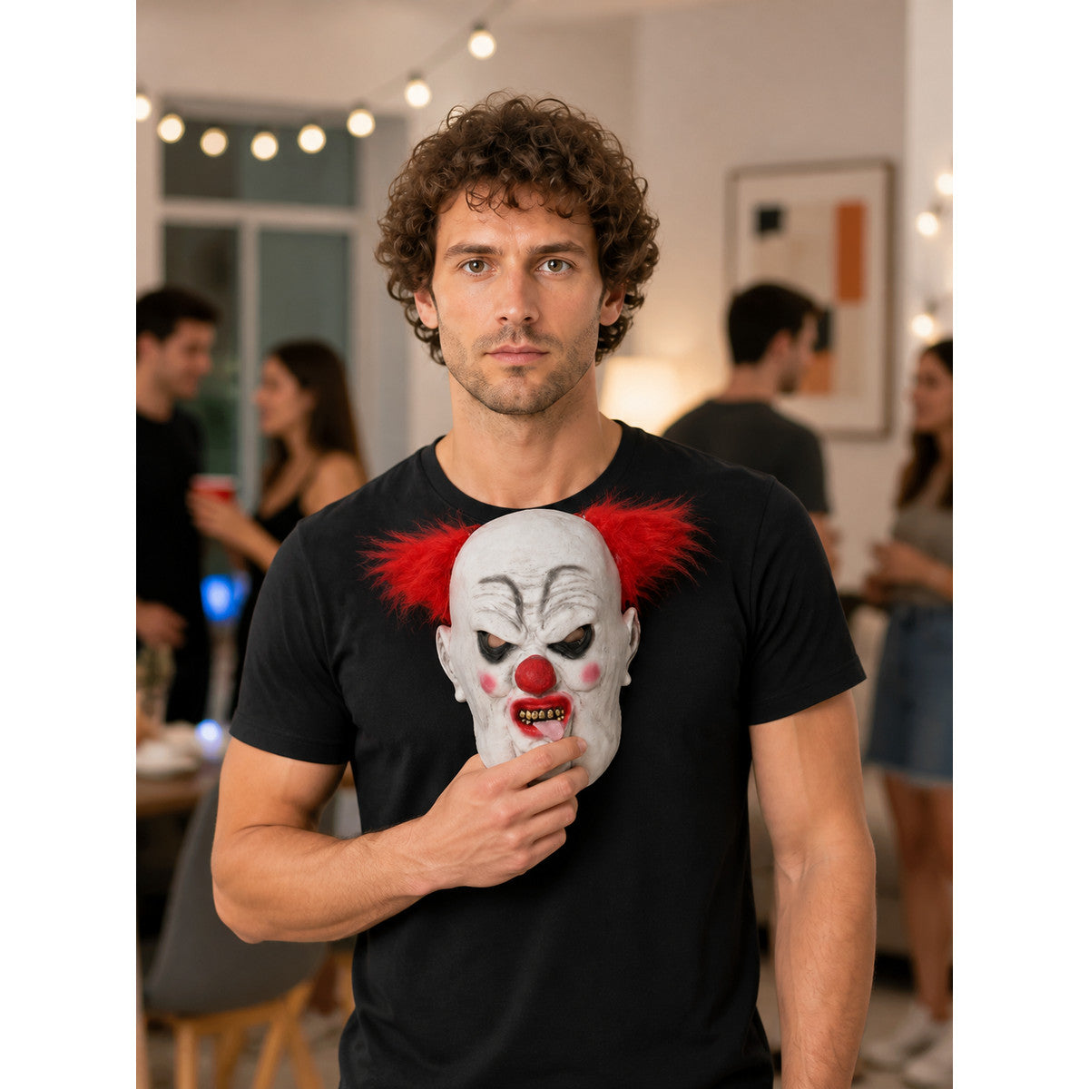Carnival Clown Mask for Halloween and Cosplay lifestyle view