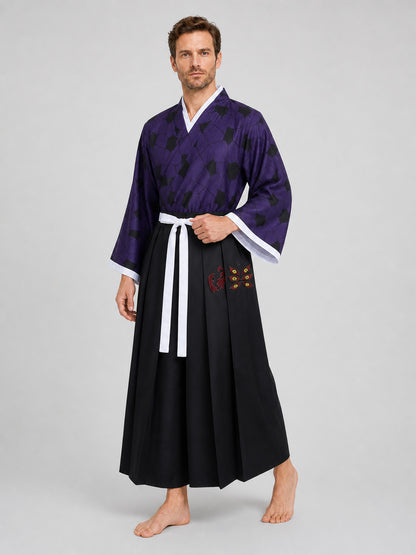 Kokushibo Cosplay Costume: Haori, Yukata, Kimono Costumes detail
