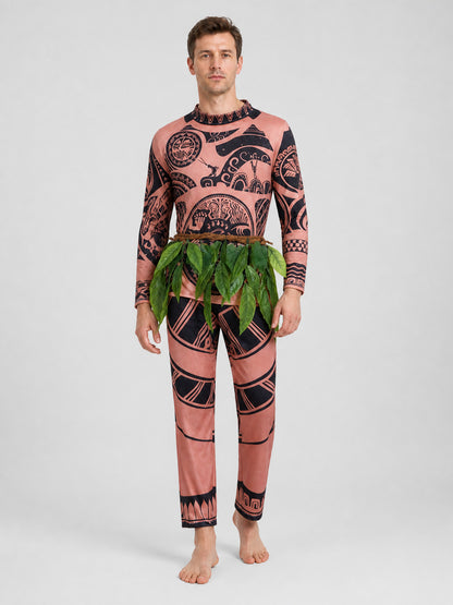 Maui Carnival Costume from Moana with Grass Skirt Costumes detail