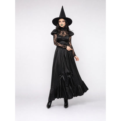 Witch Costume with Hat and Lace