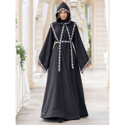 Carnival costume: long hooded robe with belt lifestyle