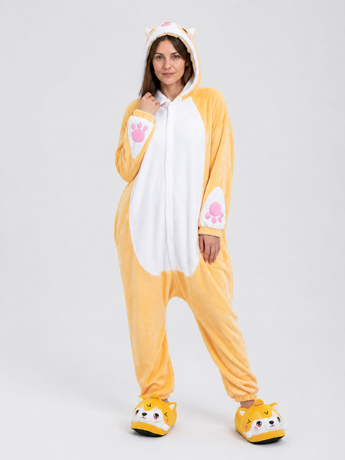 Flannel Hooded Animal Onesie Pajama product detail