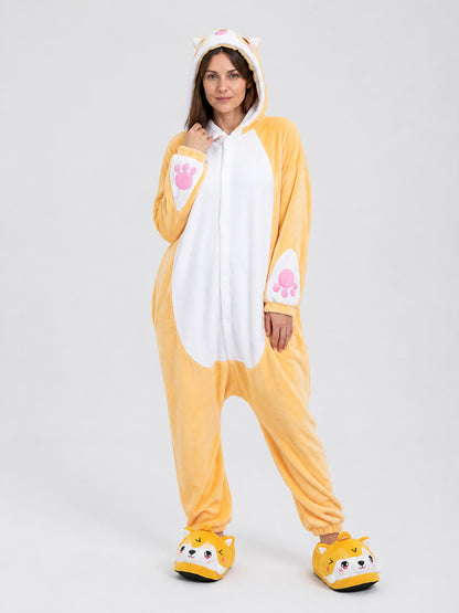 Flannel Hooded Animal Onesie Pajama product detail