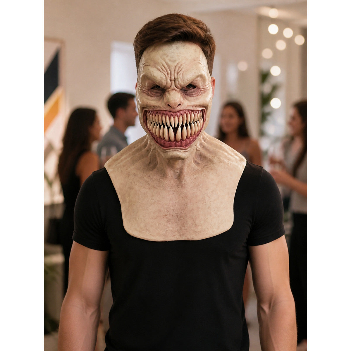 Halloween Monster Carnival Mask with Sharp Teeth lifestyle view
