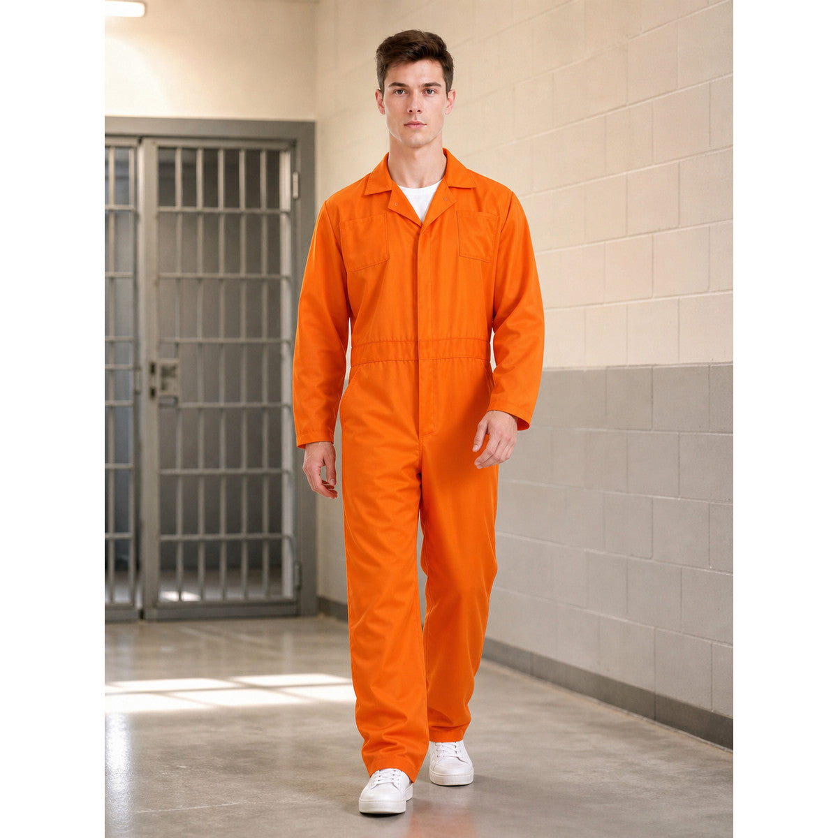 Orange Jumpsuit with Accessories lifestyle