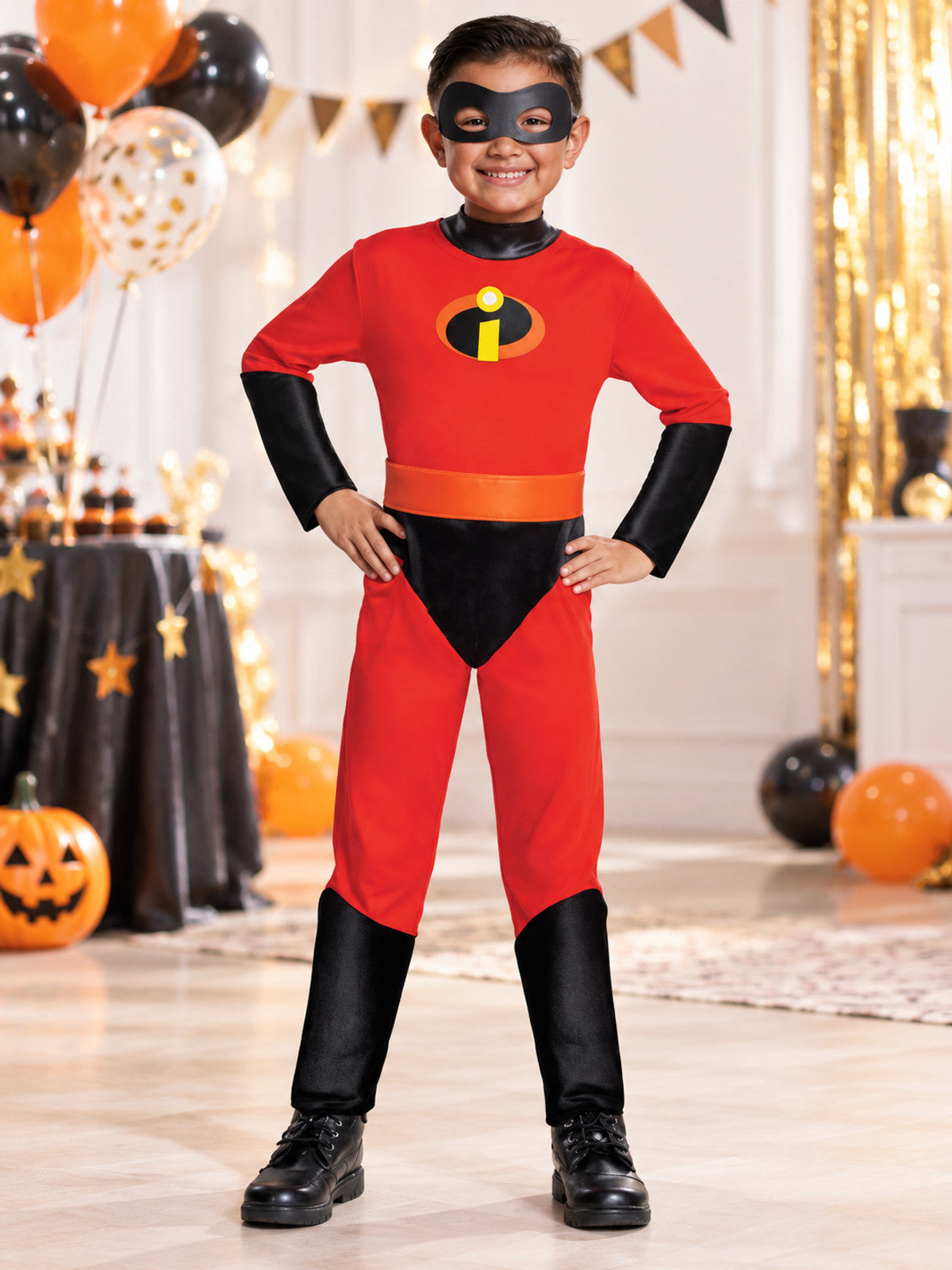 Kids' Superhero Costume, Red, with Mask