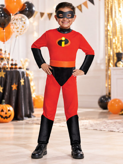 Kids' Superhero Costume, Red, with Mask