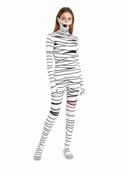 Hooded Mummy Jumpsuit with Long Sleeves