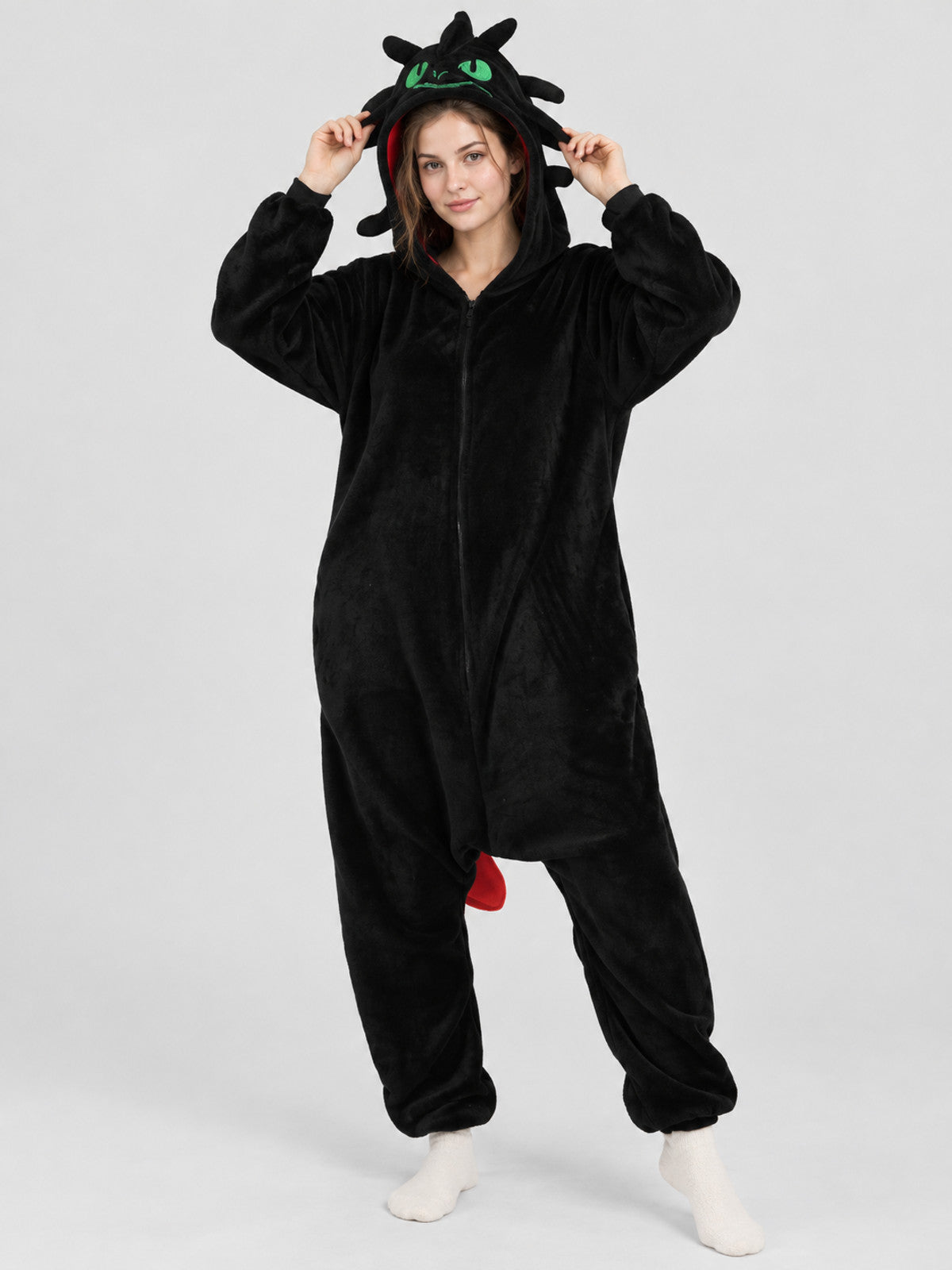 Black Dragon Hooded Kigurumi Pajama
