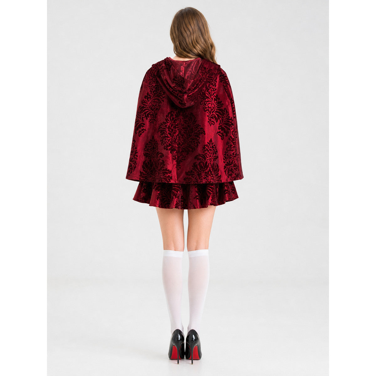 Little Red Riding Hood Costume with Cape and Corset back view