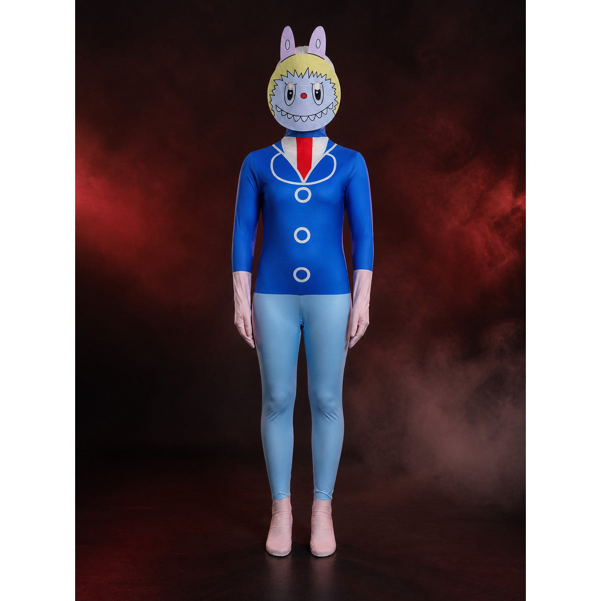 Labubu Cosplay Bodysuit Costume with Headpiece, Halloween Stage Performance main product view