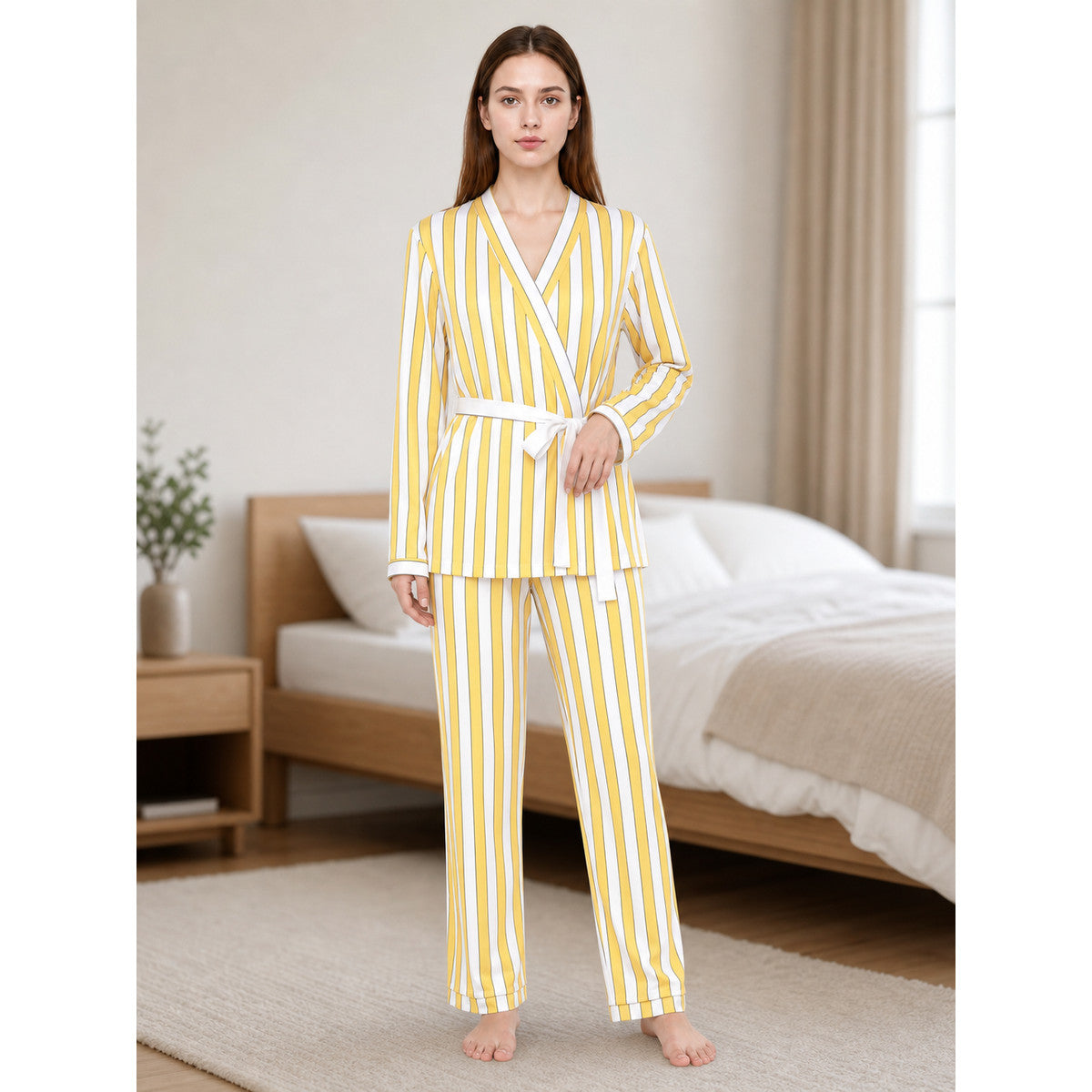Sanji Wano Cosplay Costume with Striped Jacket lifestyle view