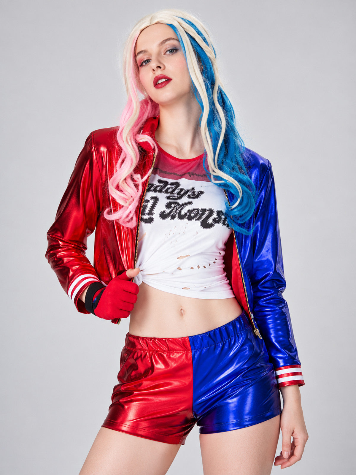 Carnival costume: jacket, T-shirt, shorts, glove