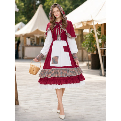 Little Red Riding Hood Hooded Cosplay Costume lifestyle