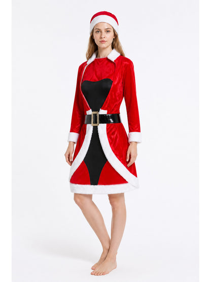 Santa Claus costume with a red-and-white dress and hat Costume Dresses detail