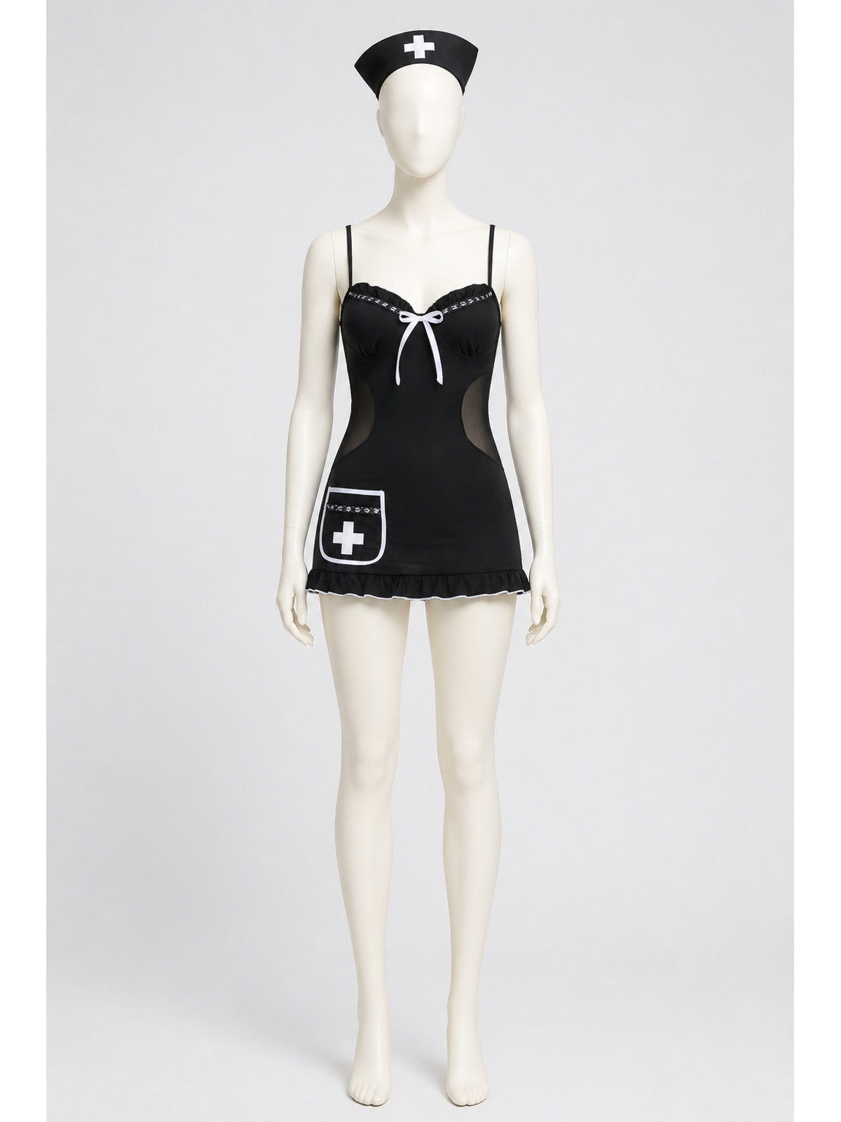 Nurse Dress with Cross, Short and Fitted Costume Dresses detail