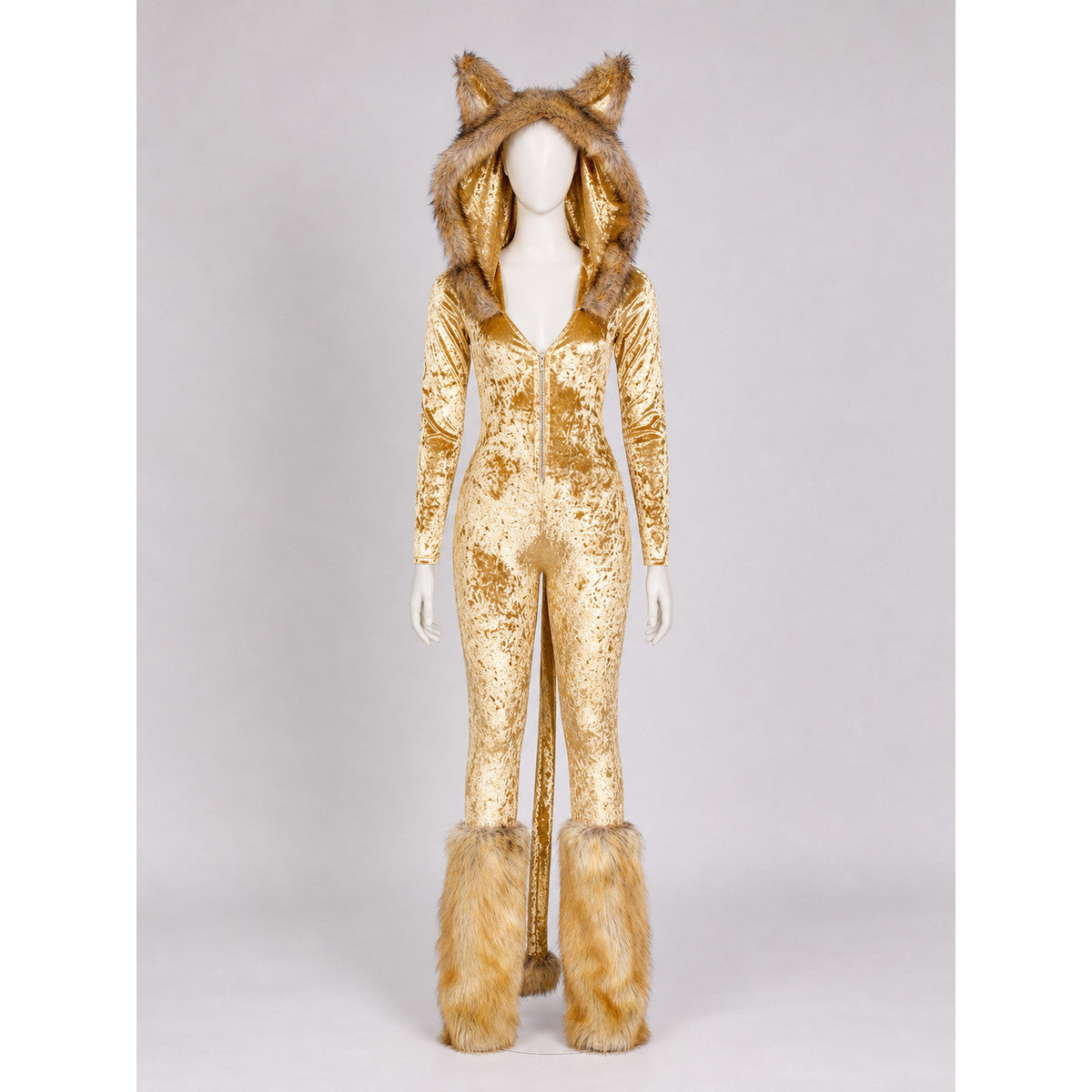 Fox Hooded Jumpsuit Costume for Cosplay