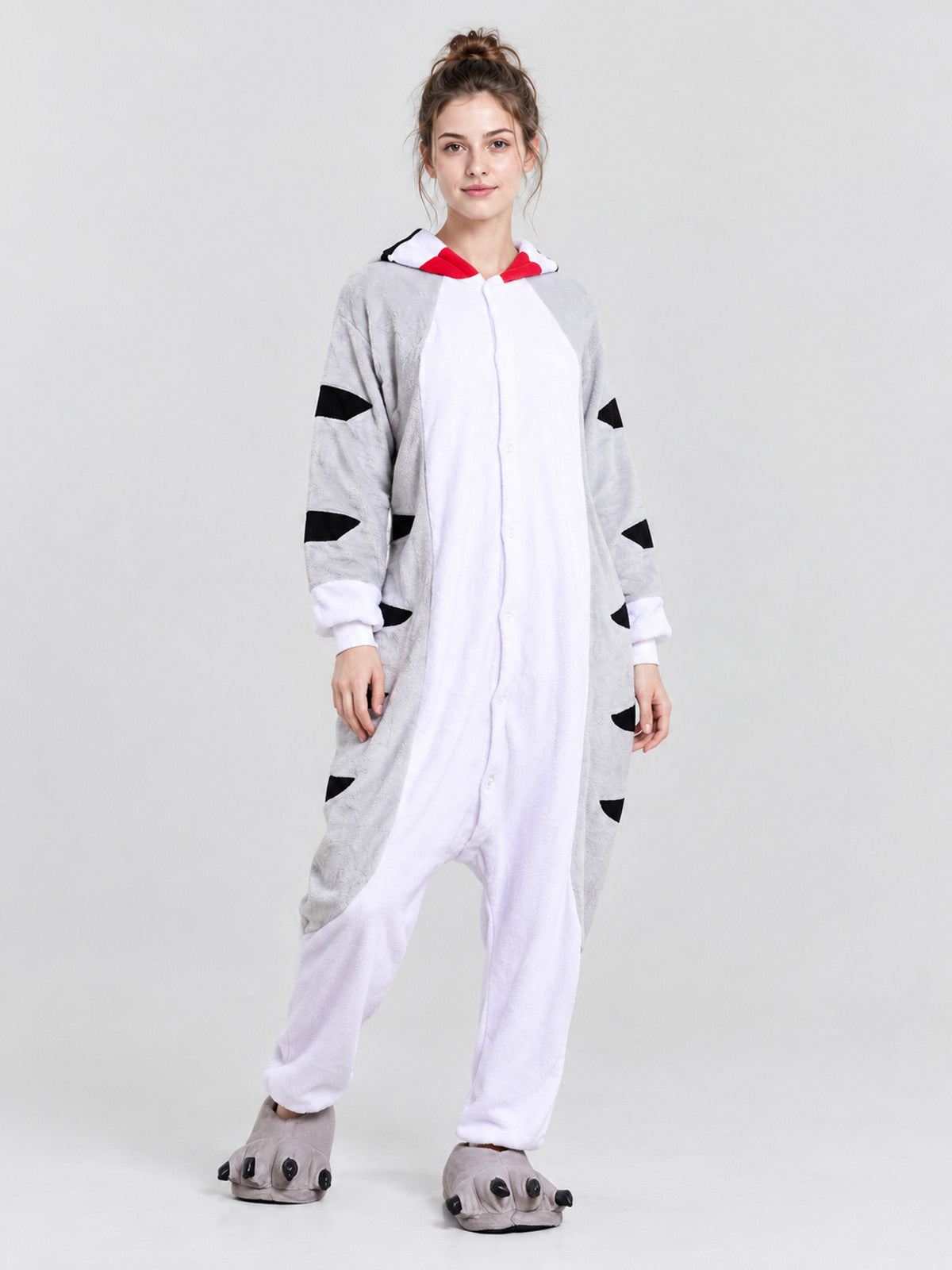 Gray Flannel Sea Lion Kigurumi Jumpsuit