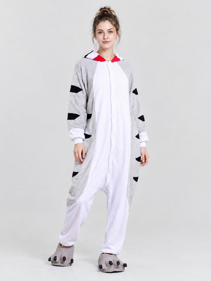 Gray Flannel Sea Lion Kigurumi Jumpsuit