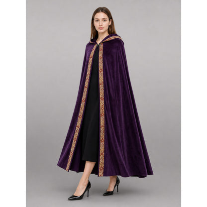 Purple Hooded Costume Cape lifestyle