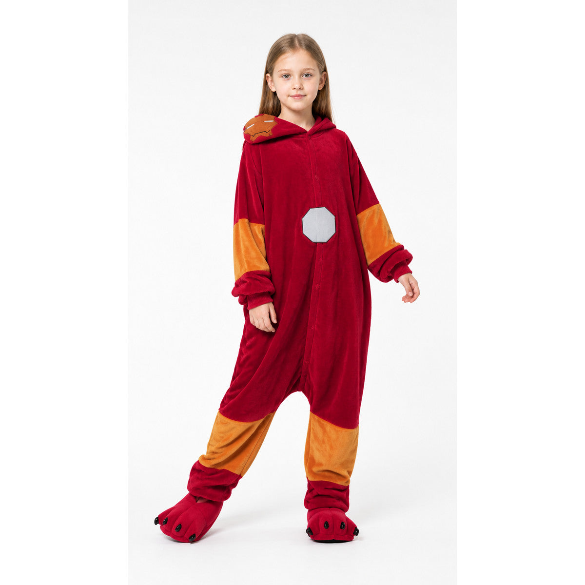 Red Iron Man Jumpsuit with Hood product detail
