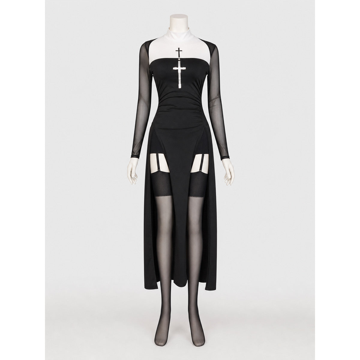 Nun-Style Carnival Costume with Headwear