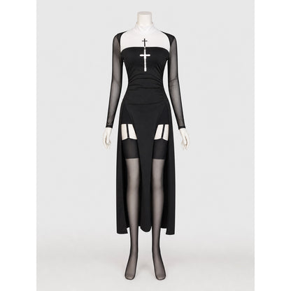 Nun-Style Carnival Costume with Headwear