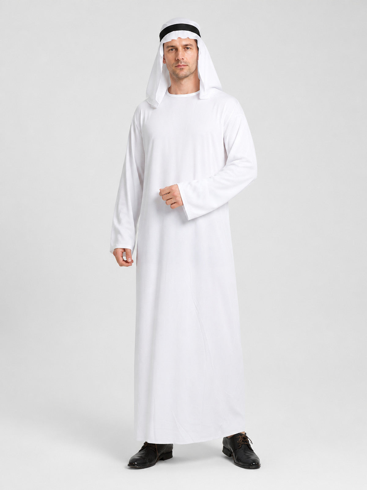 White Long Robe for Cosplay, Carnival, and Halloween Costumes detail