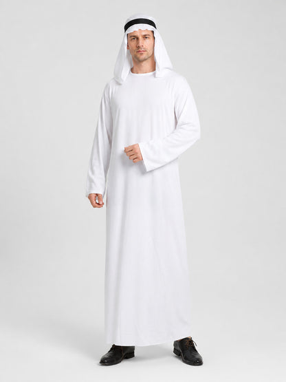 White Long Robe for Cosplay, Carnival, and Halloween Costumes detail