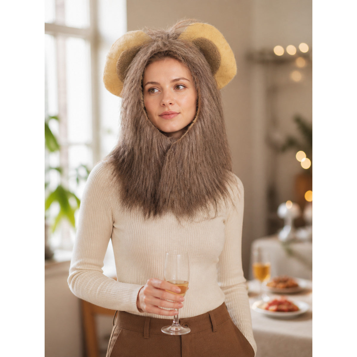 Halloween Carnival Cat Headwear with Mane lifestyle view
