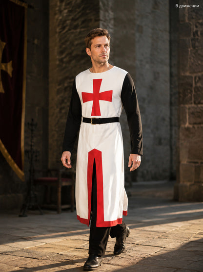 Medieval Templar Cloak for Halloween and Stage Performances lifestyle view