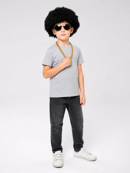 Accessory Set: Retro-Style Glasses, Chain, and Wig Costume Wigs detail