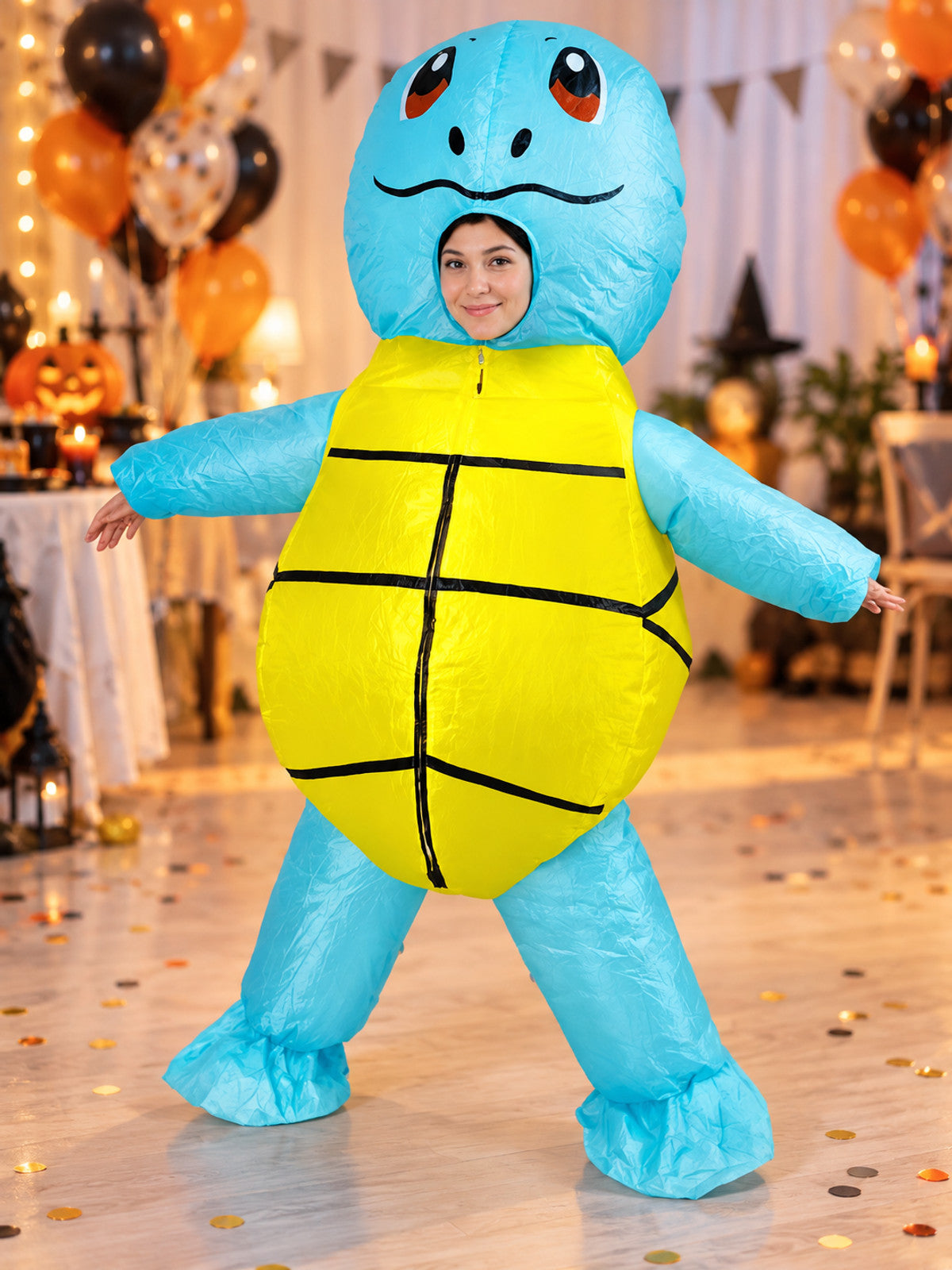 Cartoon Turtle Fabric Inflatable Costume, Yellow