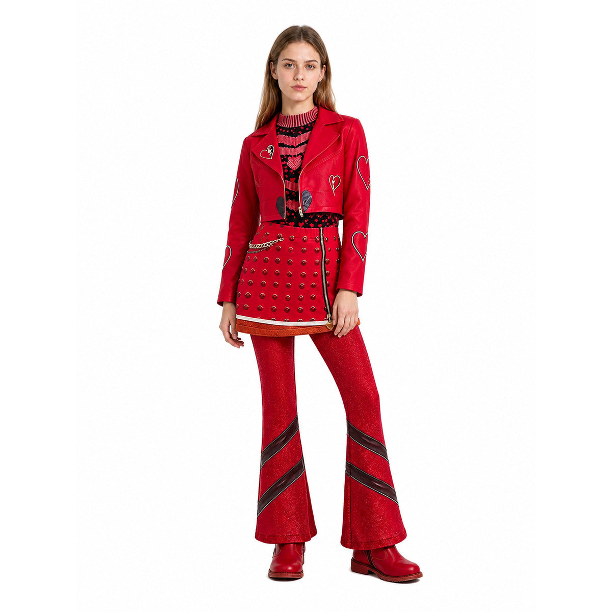 Cosplay Costume Set with Jacket, Skirt, and Pants lifestyle