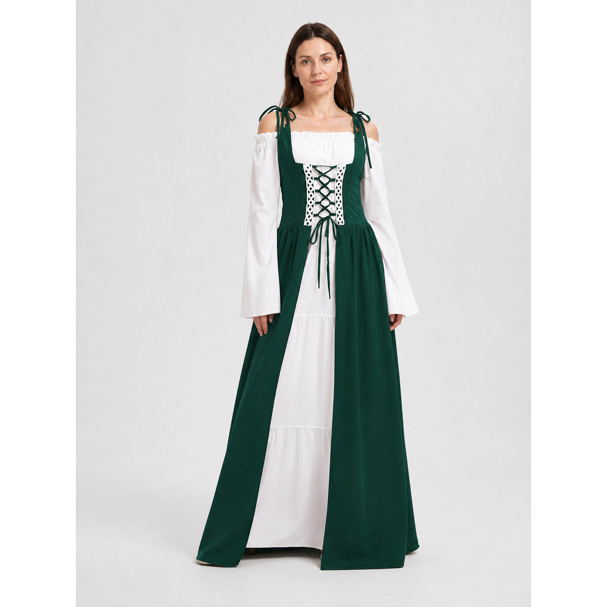 Royal Long Dress, Wide Sleeves, Lace-Up, S–3XL product detail