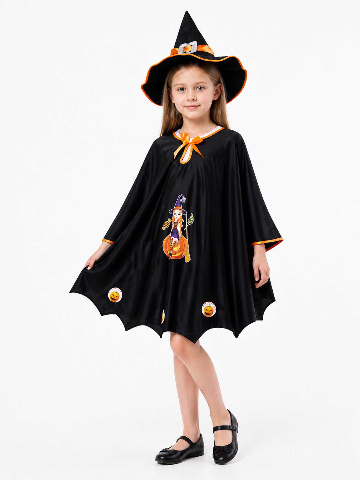 Carnival Costume with Cape and Pointed Hat Costume Capes detail