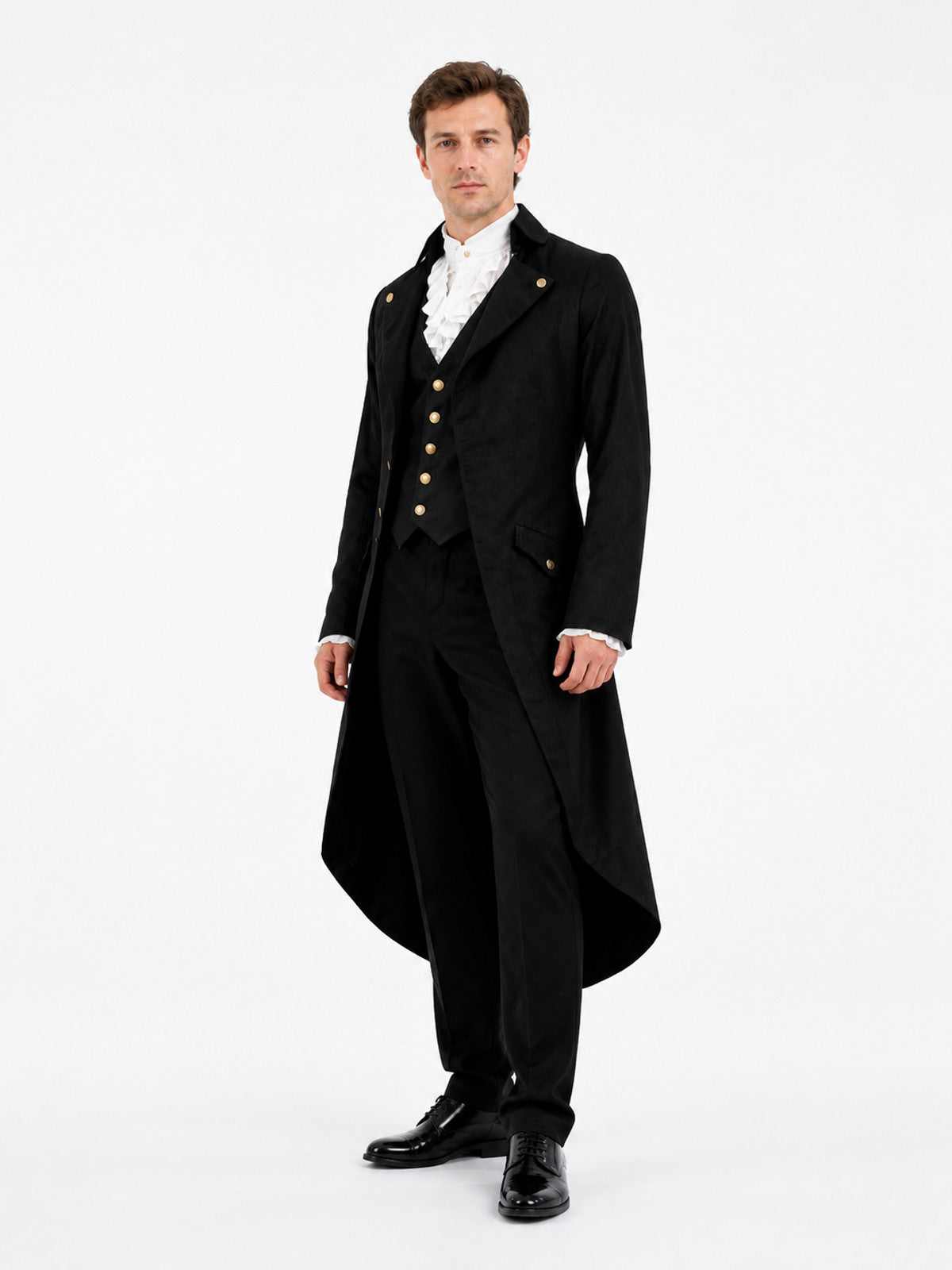 Black Victorian Gothic and Steampunk Tailcoat