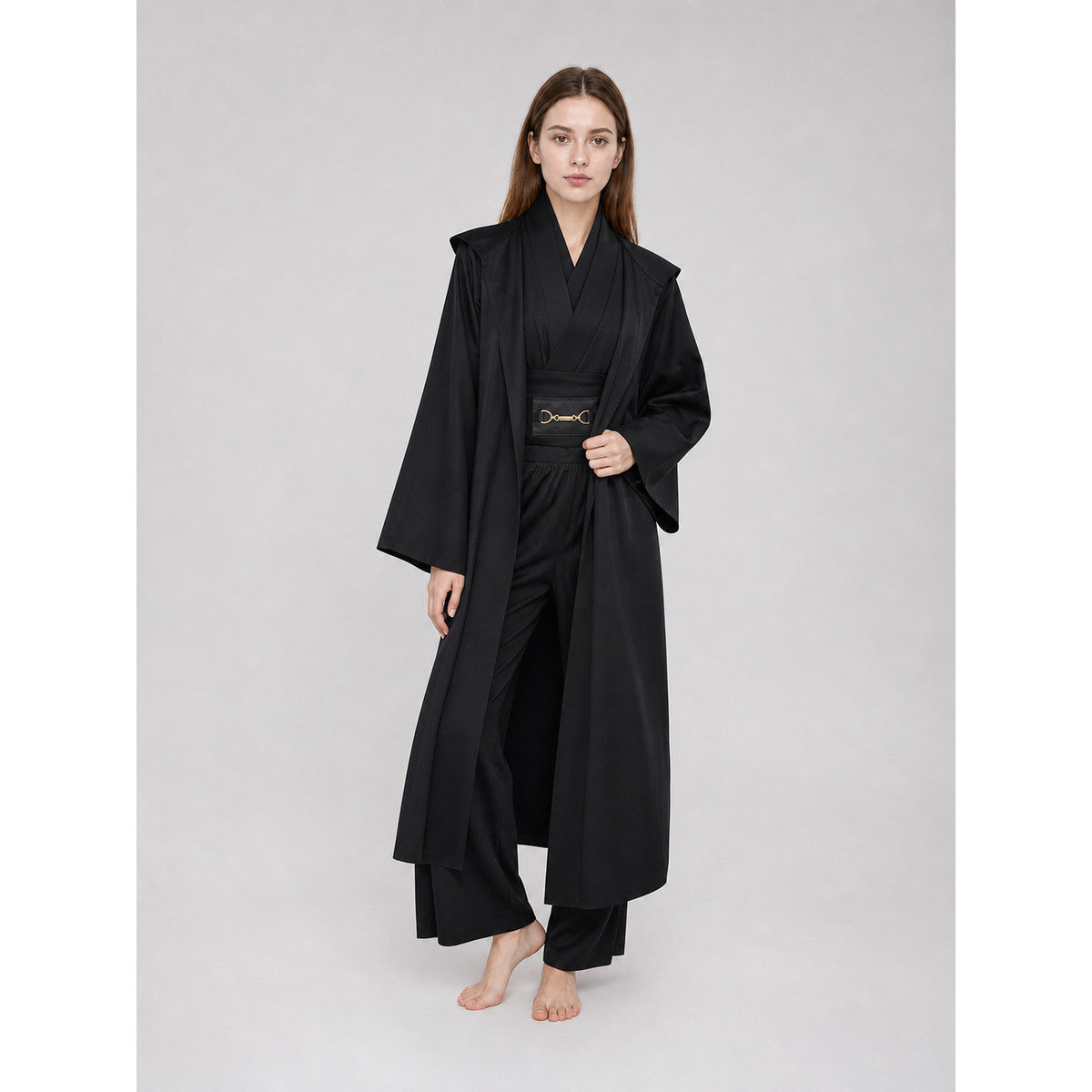 Obi-Wan Kenobi Cosplay Costume, Black Robe